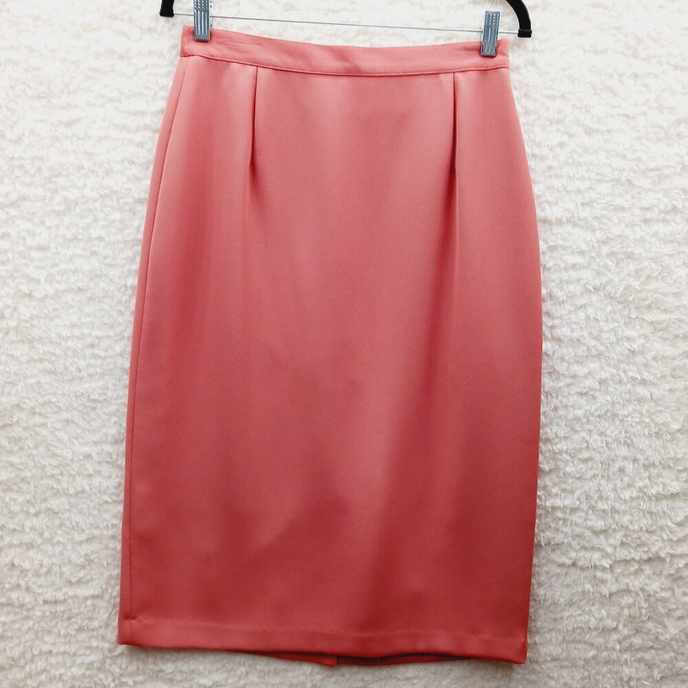 Skirt Pencil Peach Quiet Luxury Office Siren Minimalist Capsule Preppy Size 8